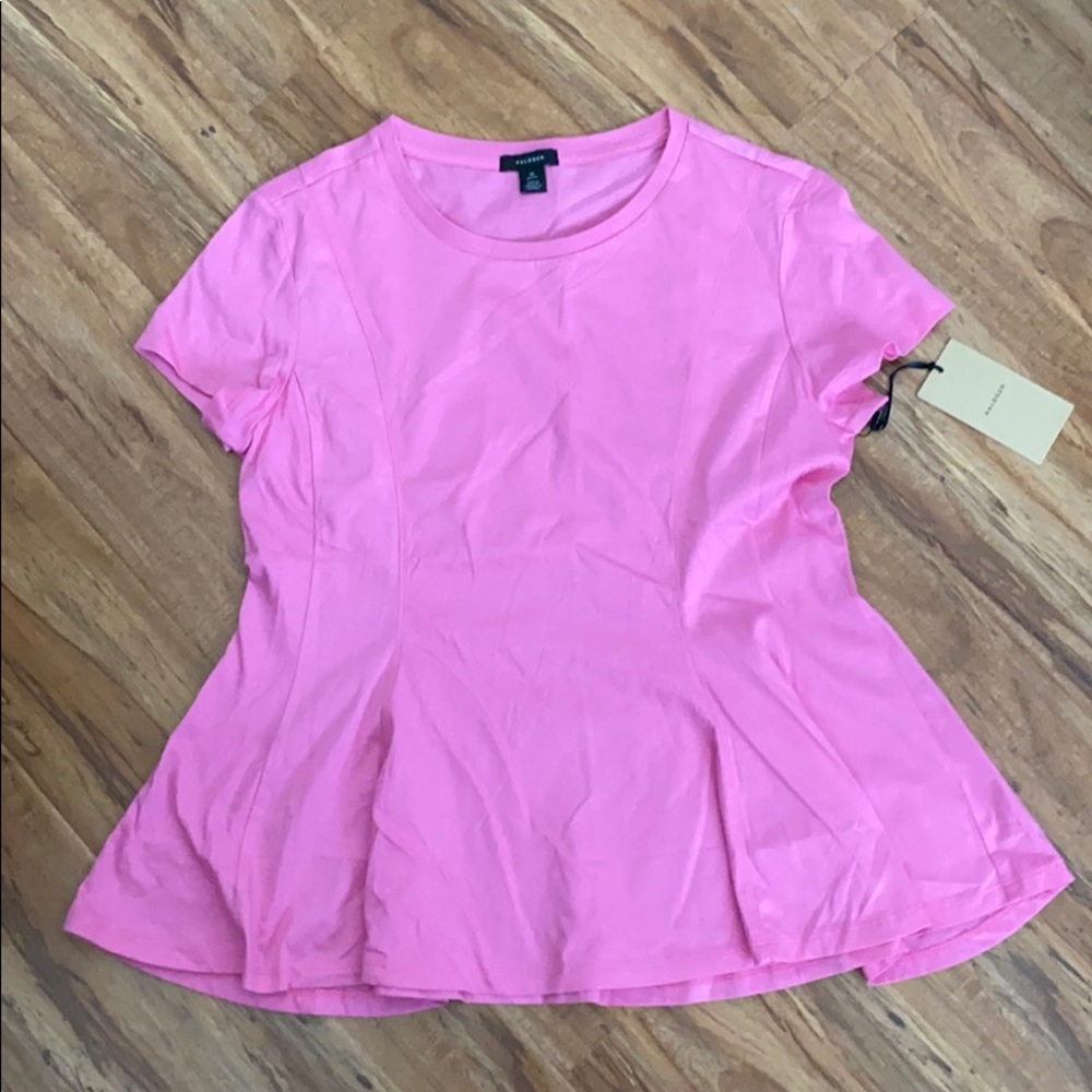 NWT Pink Halogen Tee with Flare Hem Size M Petite
